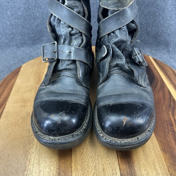 Vintage Double H Brand Military Tanker Combat Jump Boots Size 8.5D Black Read - Picture 7 of 16